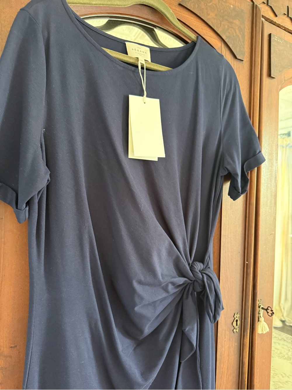 Sezane Pippa Dress Navy - Size XXL - Picture 3 of 5